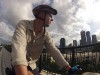 Cycling over the Story Bridge in Brisbane