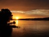 Sonnenuntergang von der kroatischen Seite der Donau