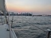 Sunset over Sydney from a sailing boat.