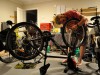 Peter repairs Yen's bike