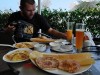 Arabisches Frühstück im Bikerscafe
